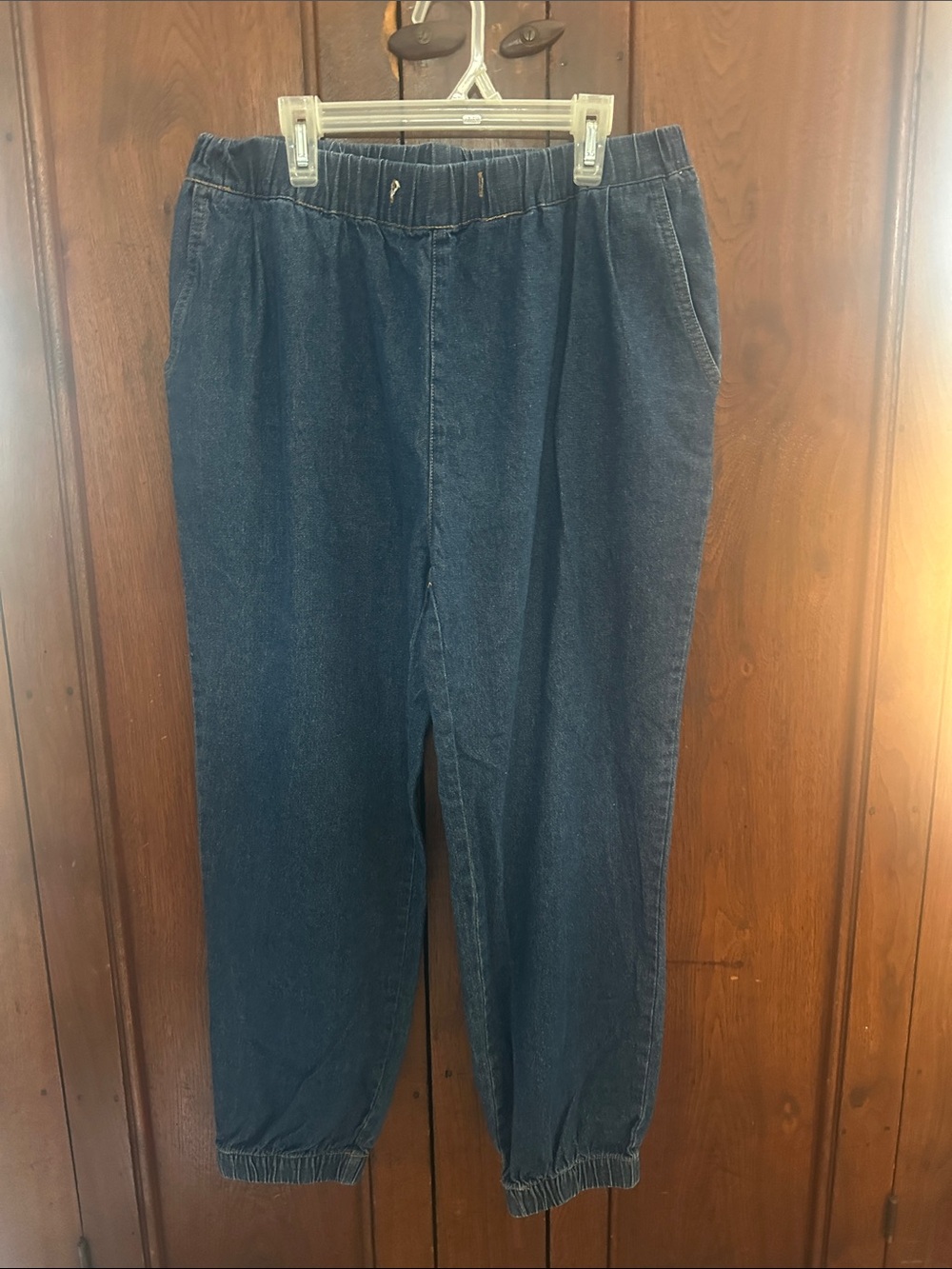 Umgee Dark Blue Denim Jogger Pants